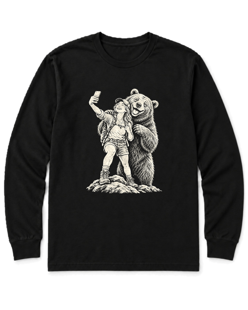 Summit Photobomb Long Sleeve Shirt - Black