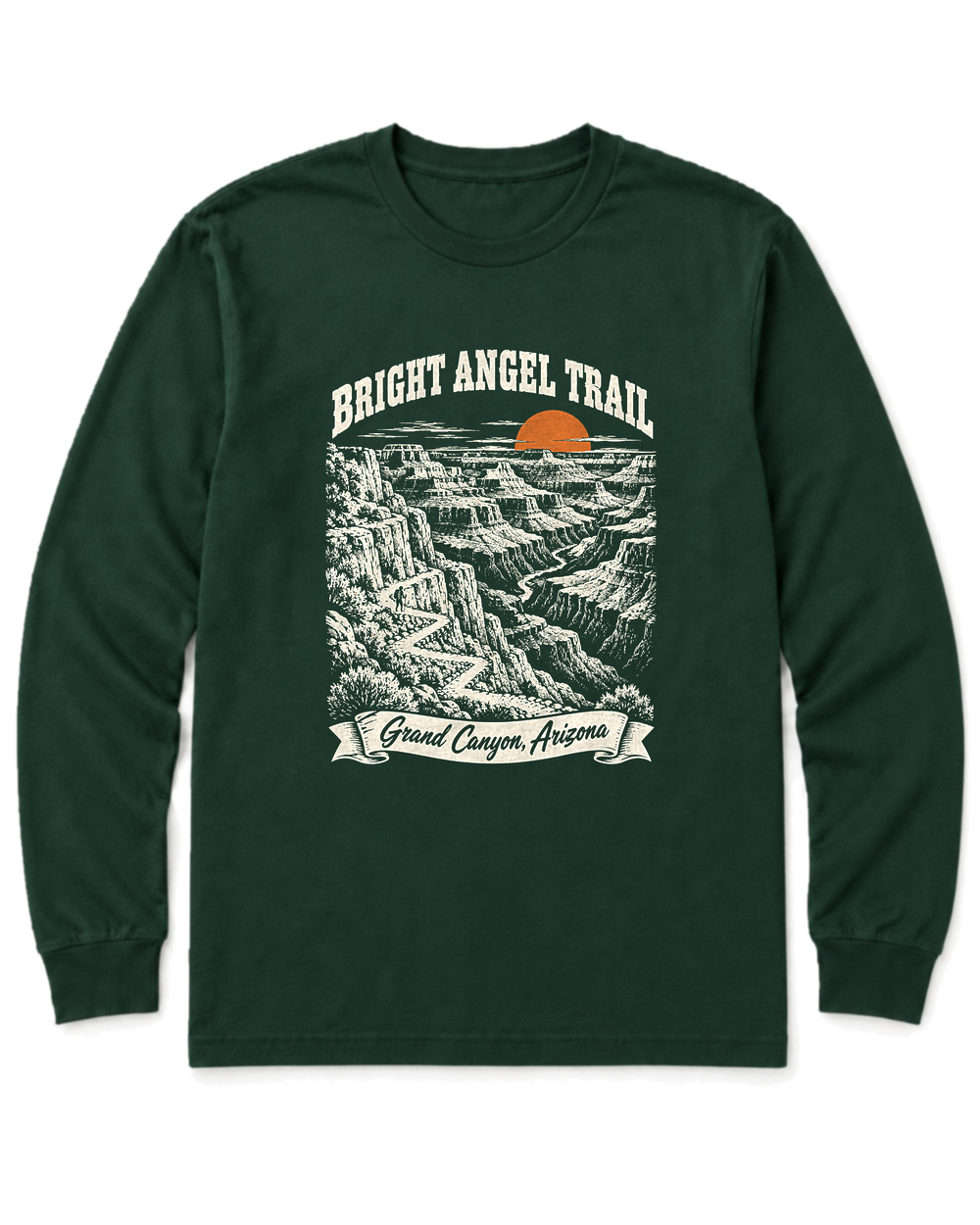 Bright Angel Trail Long Sleeve Shirt - Forest Green