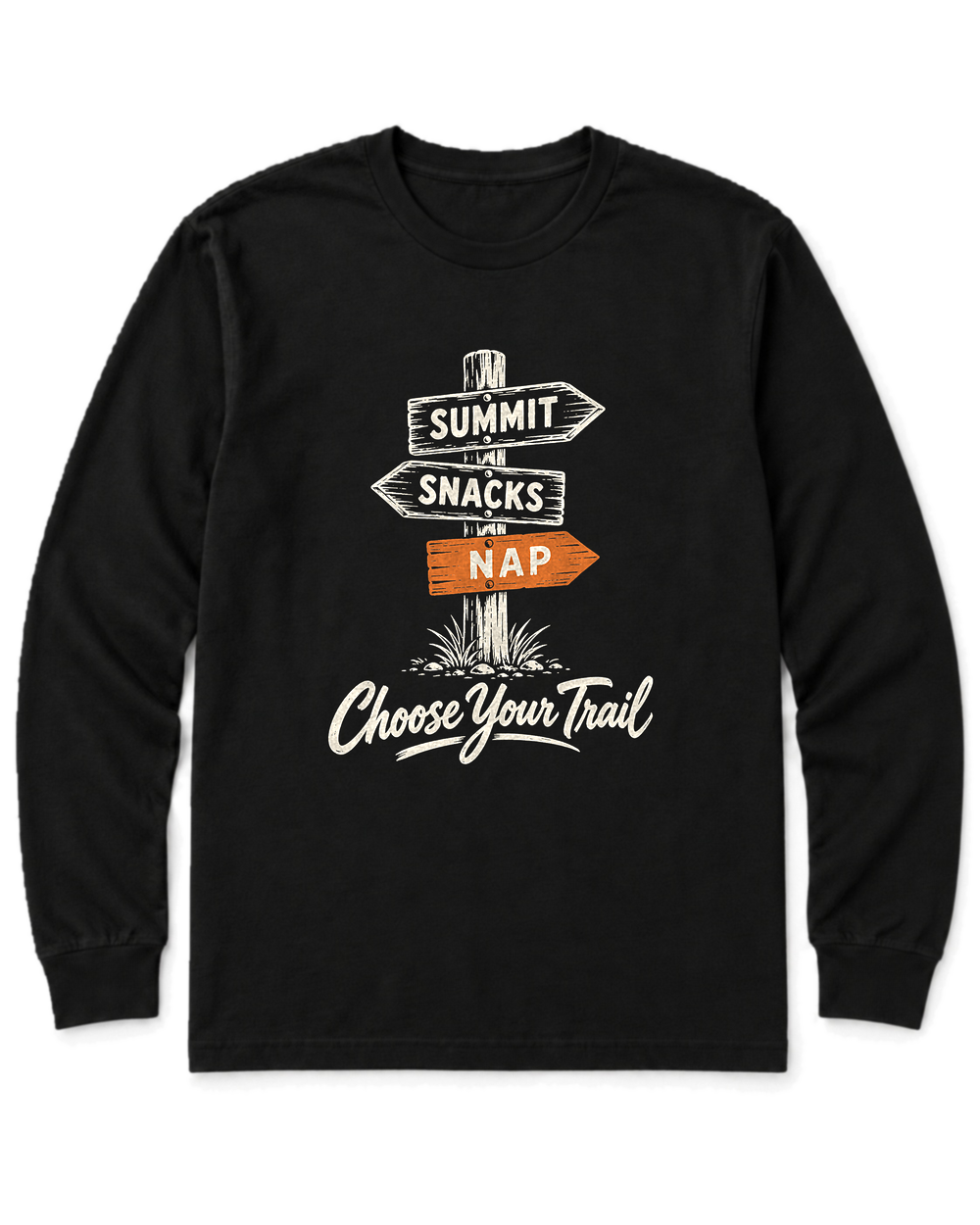 Choose Your Trail Long Sleeve Shirt - Black