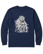 Not a Morning Bear Long Sleeve Shirt - Navy