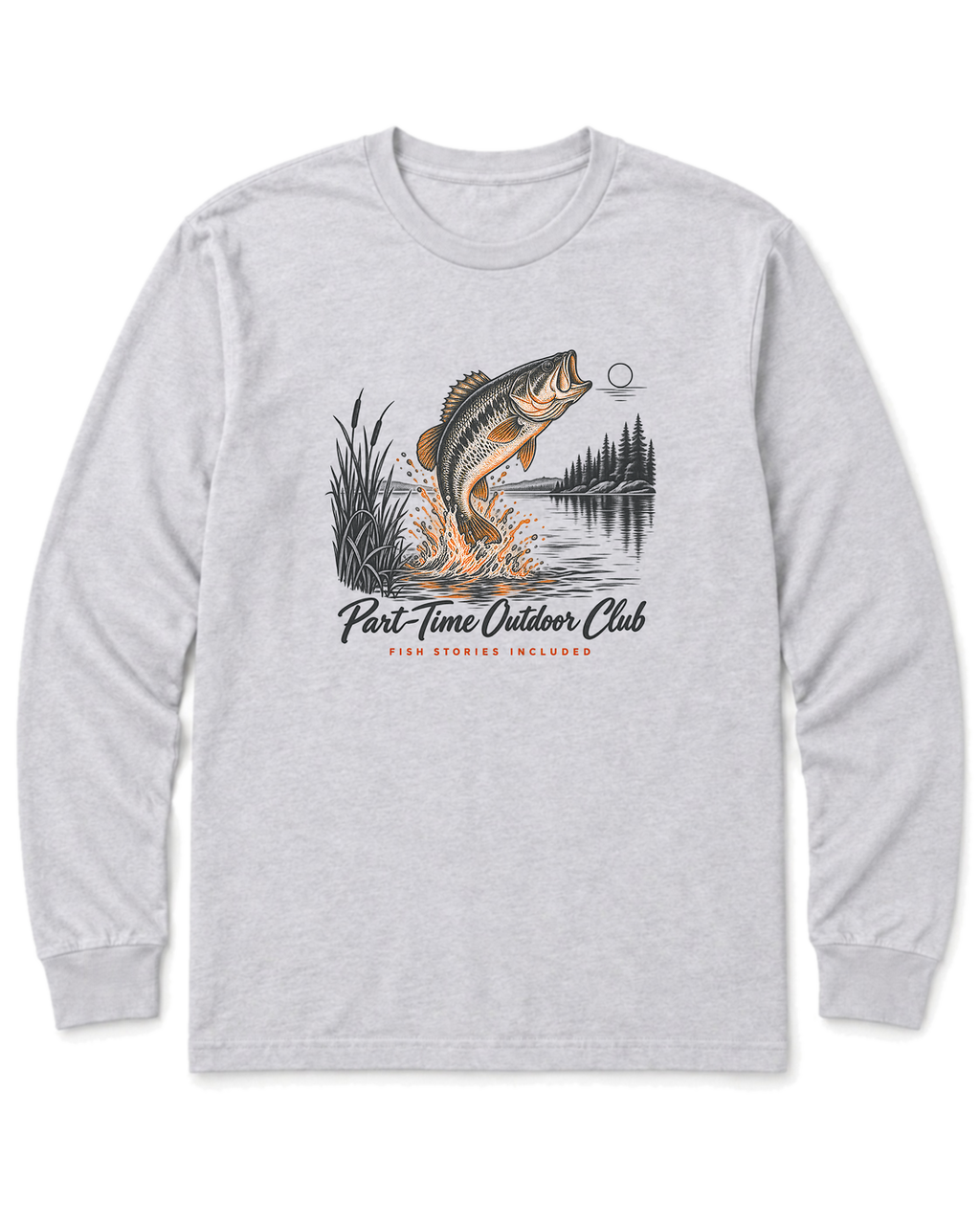 Fish Stories Included Long Sleeve Shirt - Ash