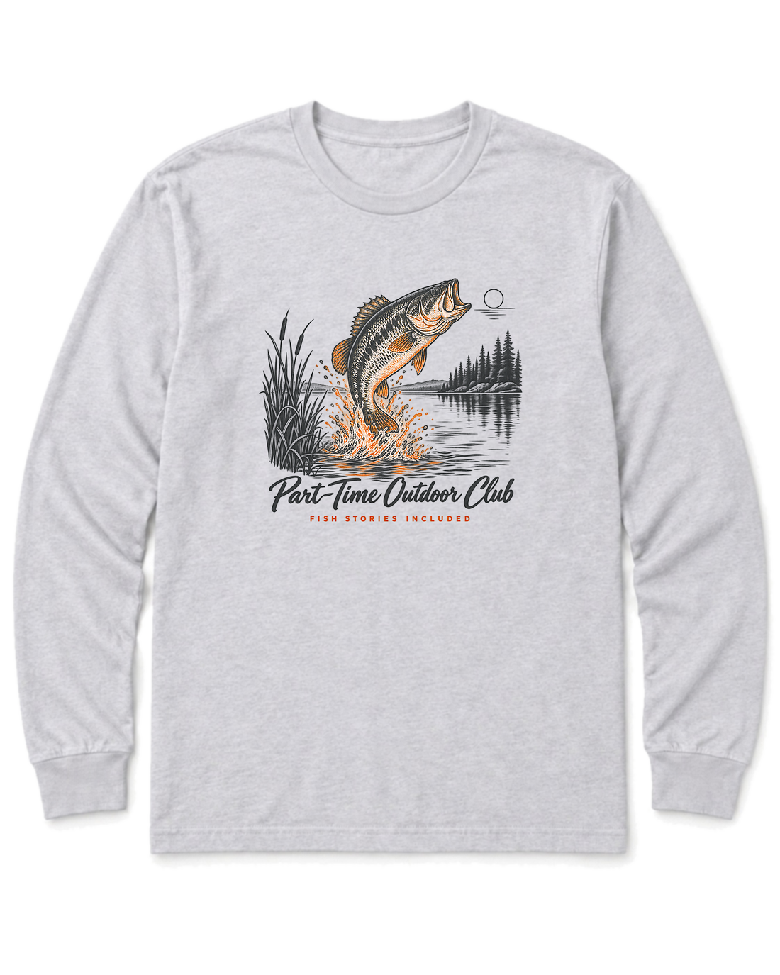 Fish Stories Included Long Sleeve Shirt - Ash