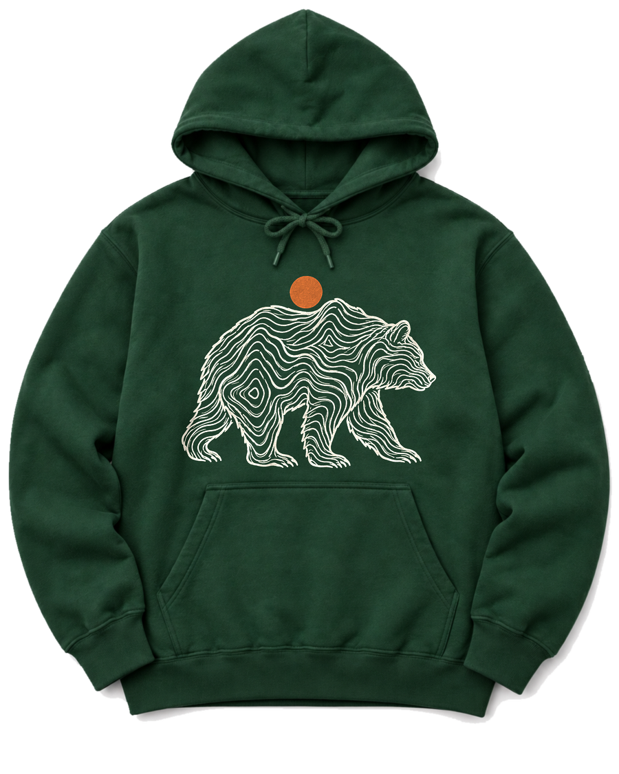 Topo Bear Hoodie - Forest Green