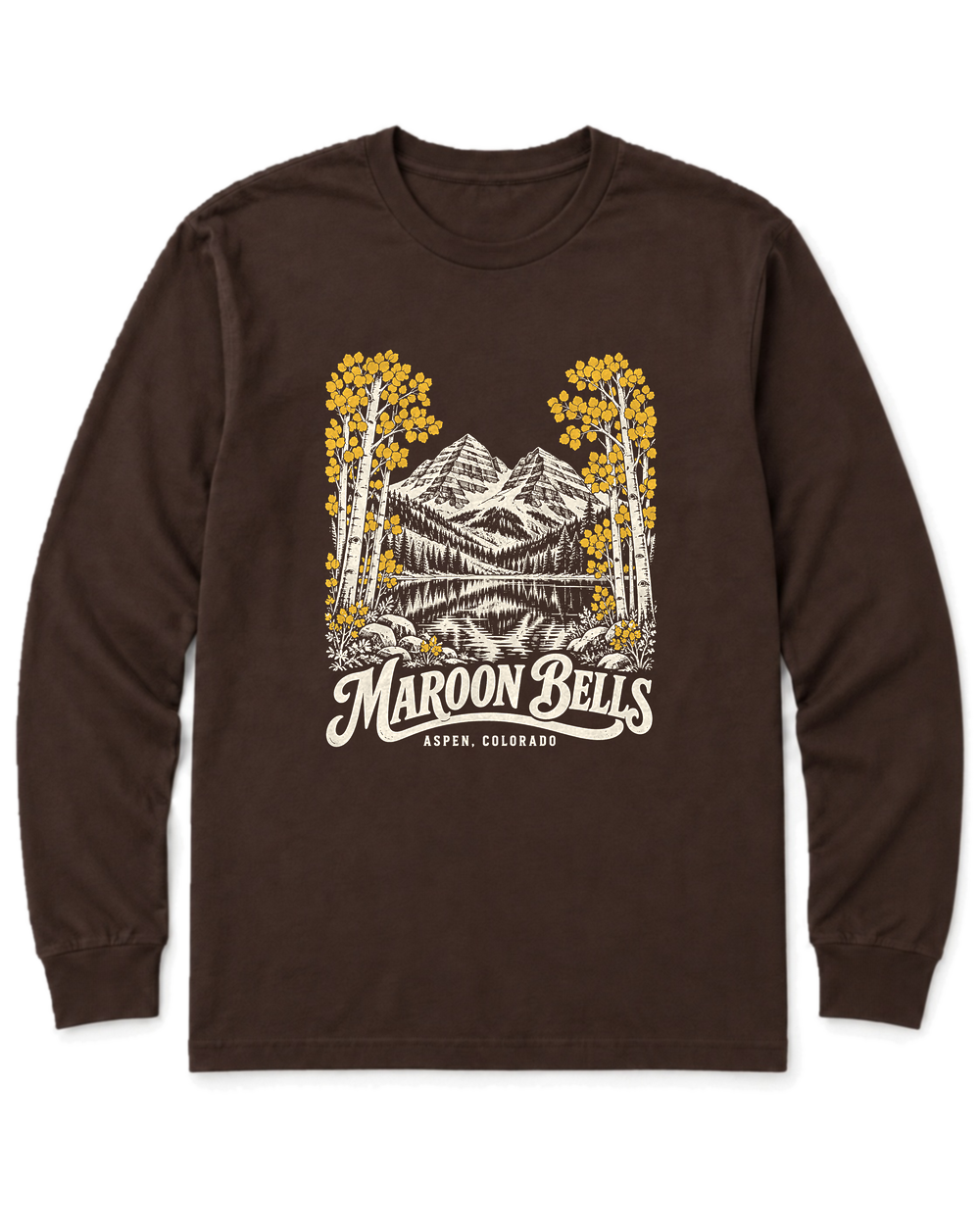 Maroon Bells Long Sleeve Shirt - Dark Chocolate