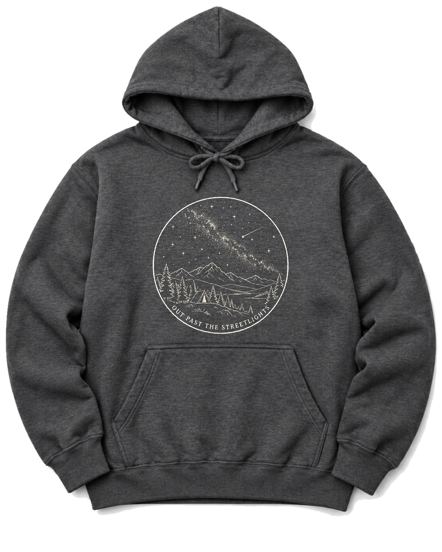 Out Past the Streetlights Hoodie - Dark Heather