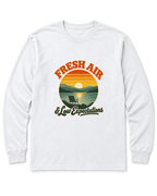 Fresh Air & Low Expectations Long Sleeve Shirt - White