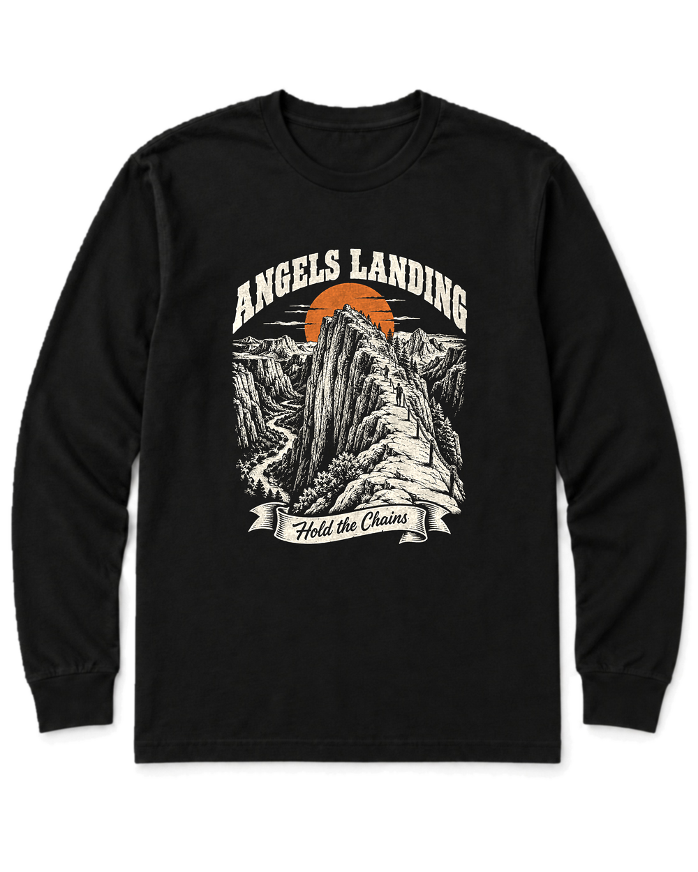 Angels Landing Long Sleeve Shirt - Black