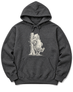 Back Scratch Bear Hoodie - Dark Heather