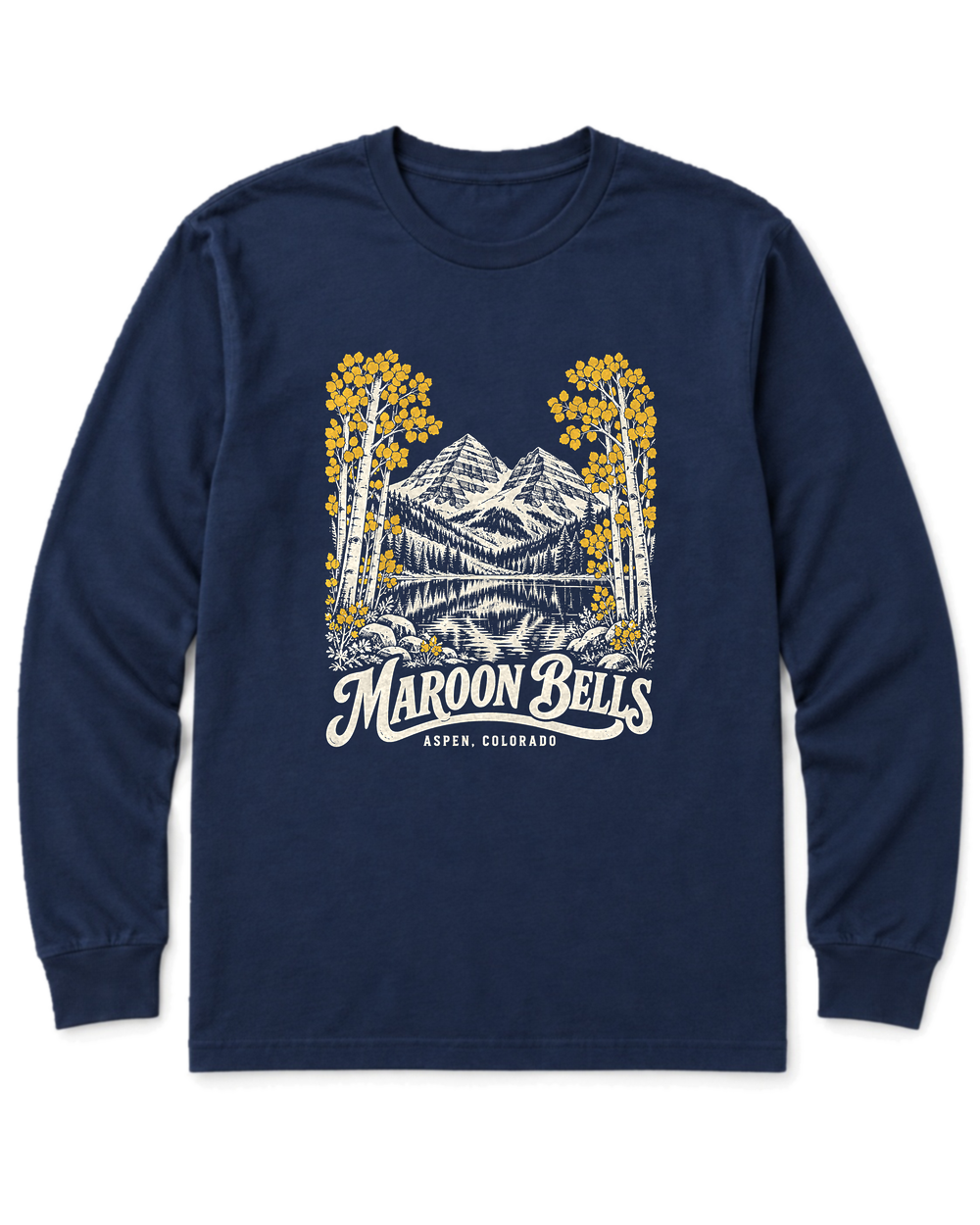 Maroon Bells Long Sleeve Shirt - Navy