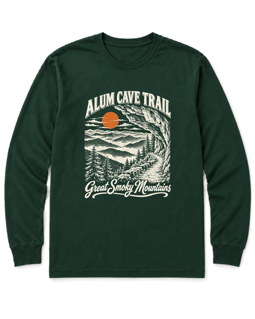 Alum Cave Trail Long Sleeve Shirt - Forest Green