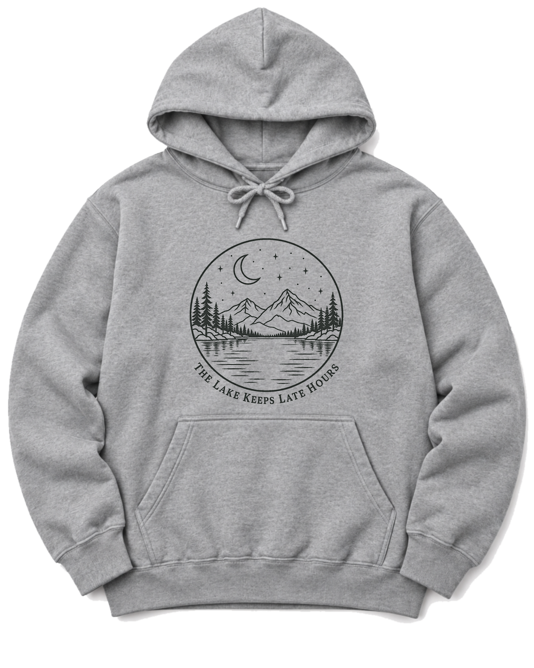 The Lake Keeps Late Hours Hoodie - Sport Grey