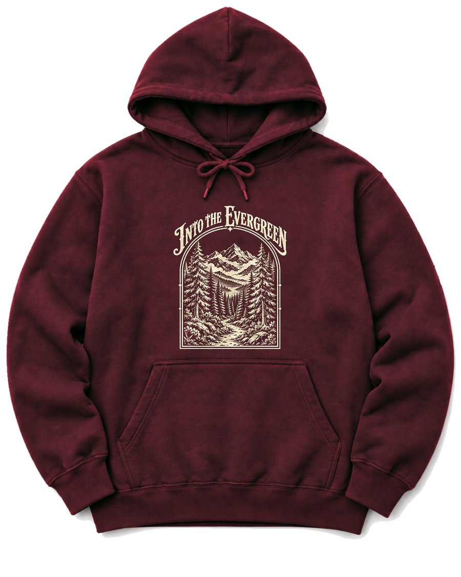 Into the Evergreen Hoodie - Maroon