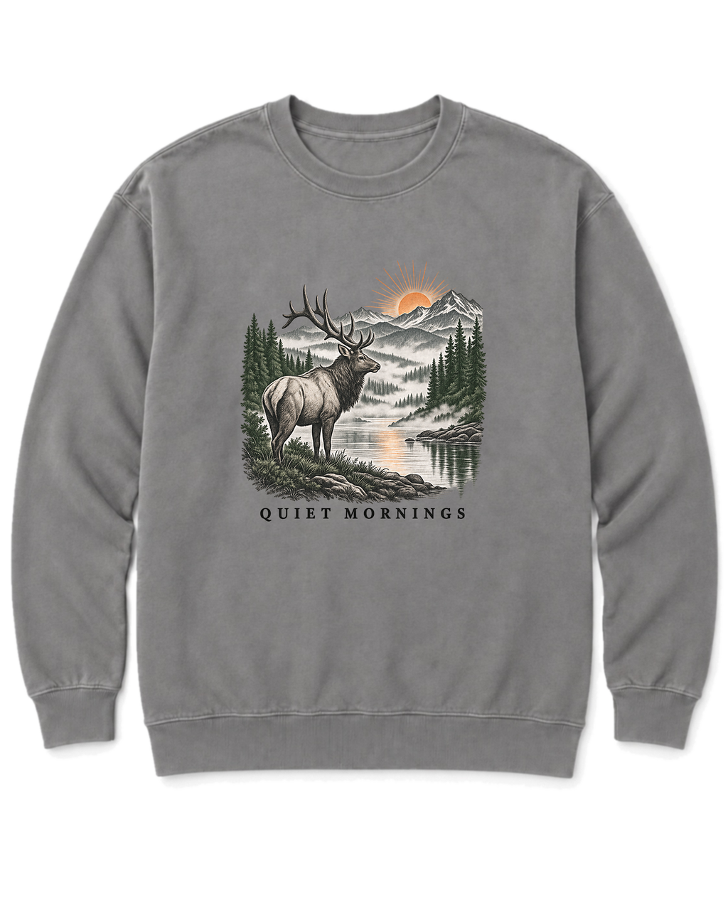 Quiet Mornings Sweatshirt - Grey