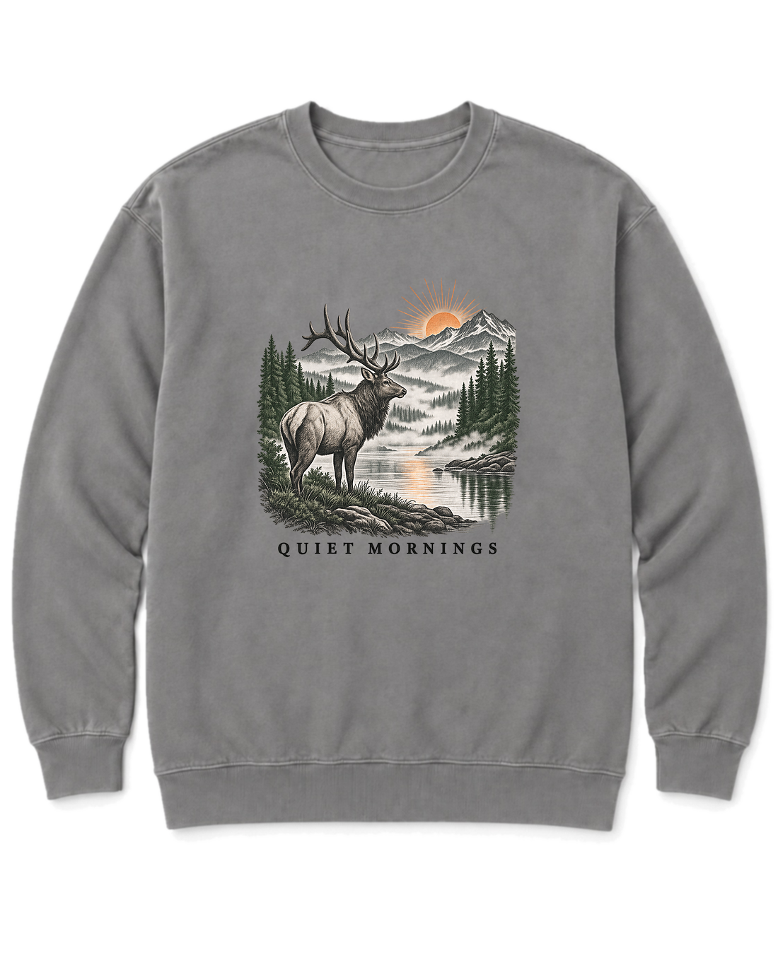 Quiet Mornings Sweatshirt - Grey