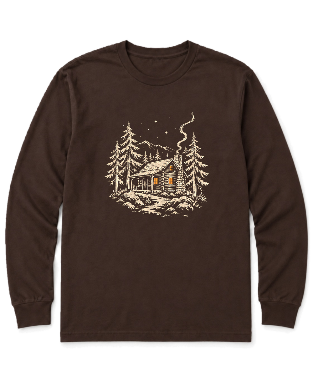 Cabin Glow Long Sleeve Shirt - Dark Chocolate