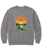 Fresh Air & Low Expectations Sweatshirt - Grey