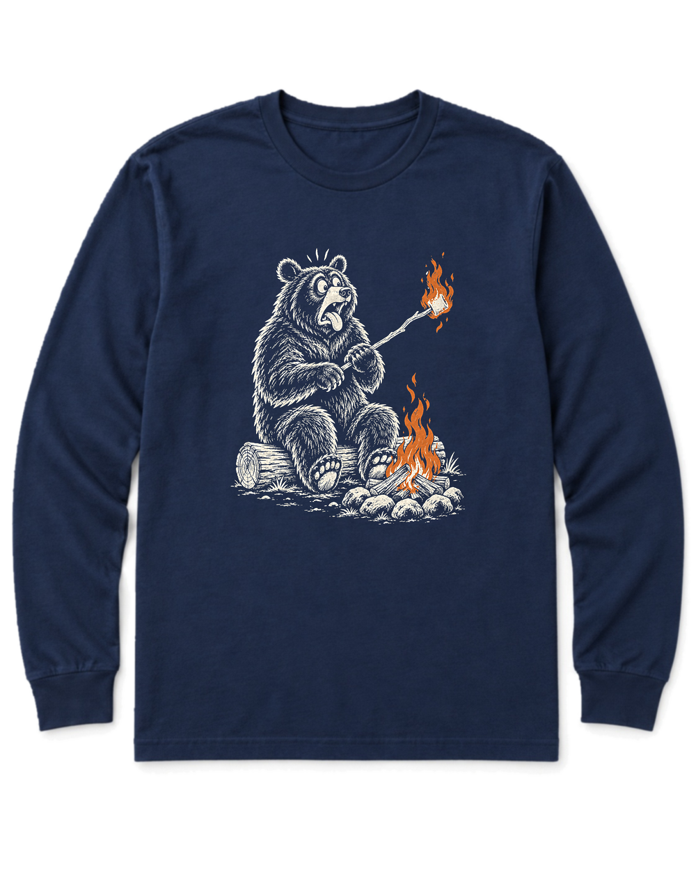 Marshmallow Meltdown Long Sleeve Shirt - Navy