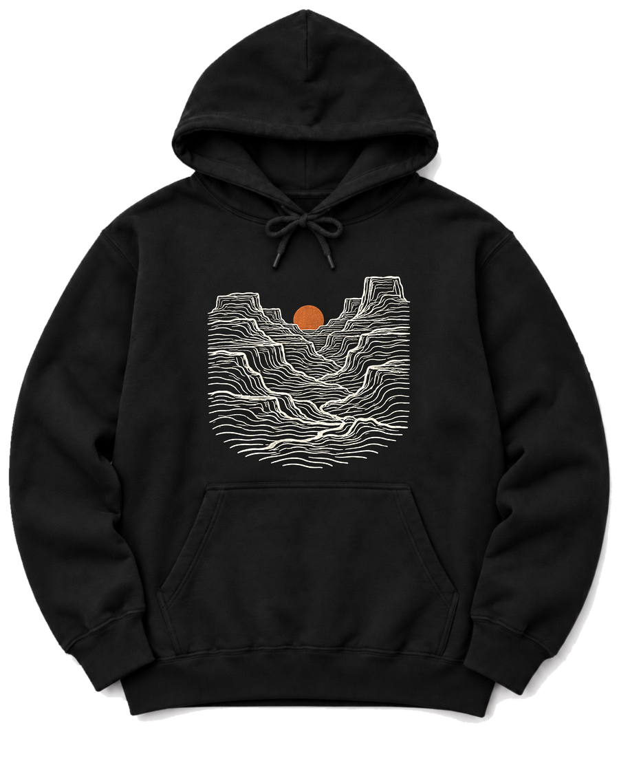 Canyon Sunset Hoodie - Black