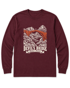 Devil's Bridge Long Sleeve Shirt - Maroon