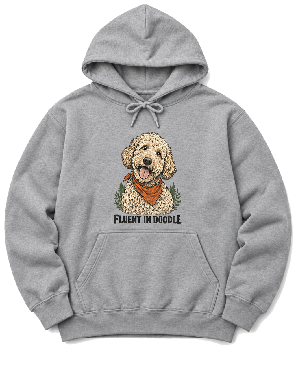 Fluent in Doodle Hoodie - Sport Grey
