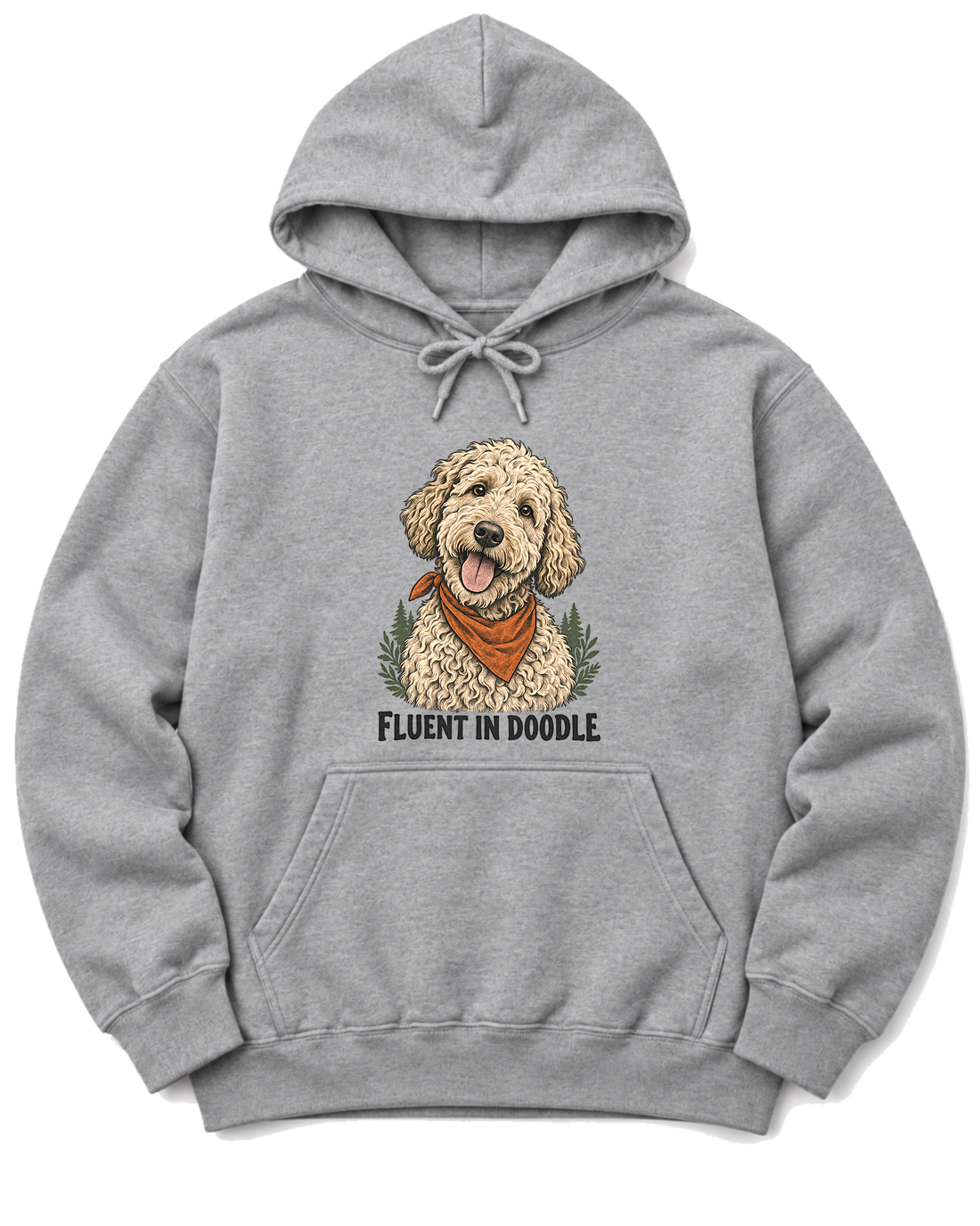 Fluent in Doodle Hoodie - Sport Grey