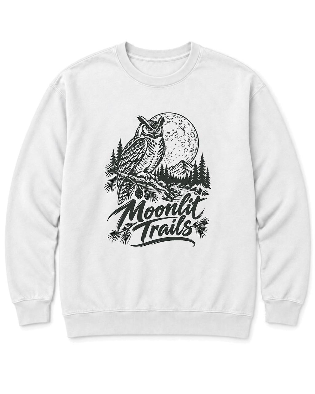 Moonlit Trails Sweatshirt - White