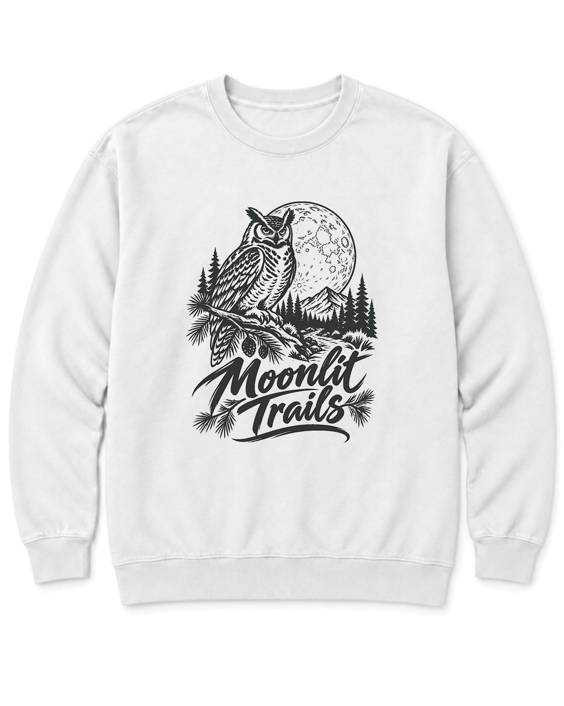 Moonlit Trails Sweatshirt - White