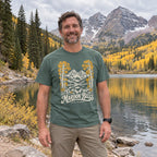 Man wearing the Maroon Bells T-Shirt