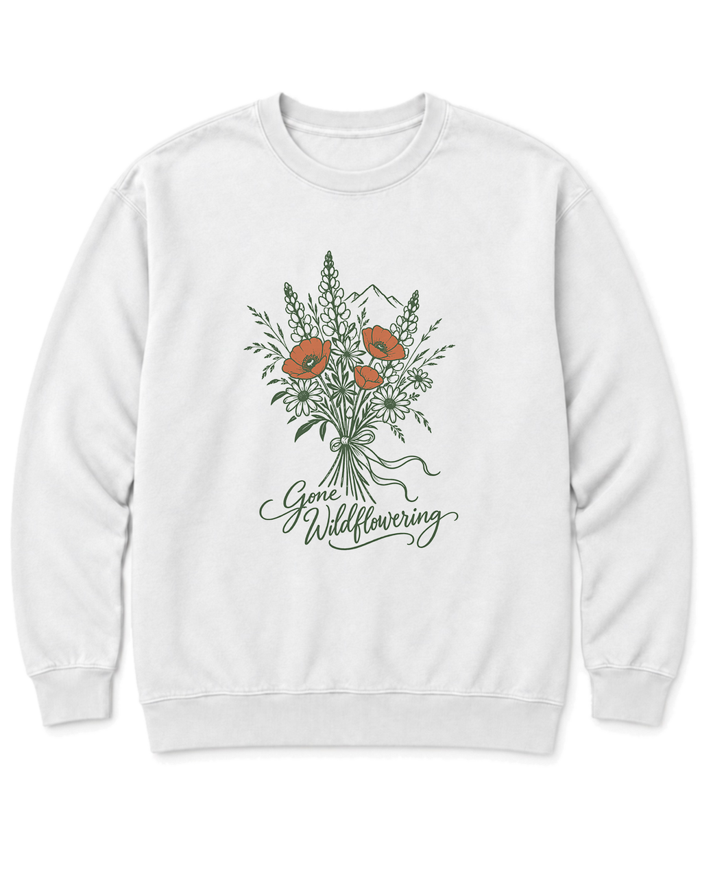 Gone Wildflowering Sweatshirt - White