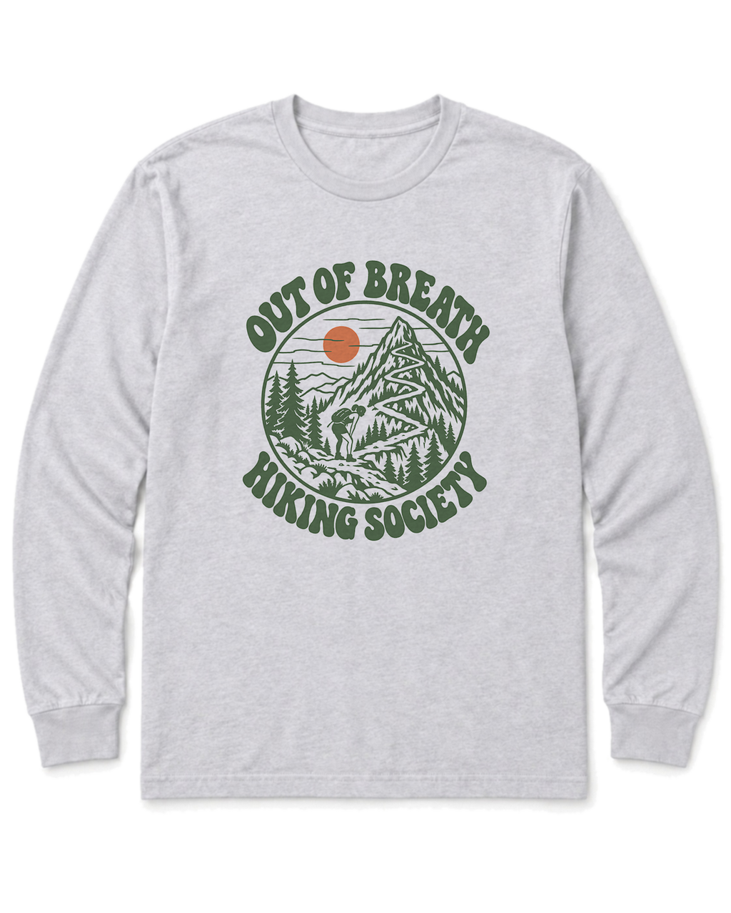 Out of Breath Hiking Society Switchback Long Sleeve Shirt - Ash