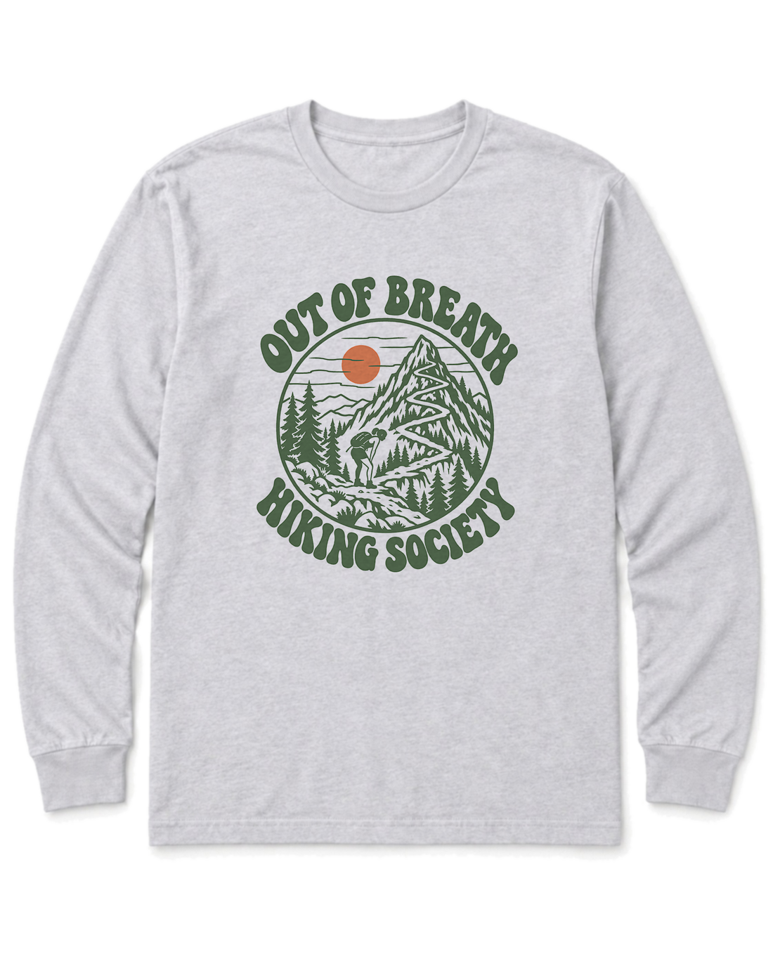 Out of Breath Hiking Society Switchback Long Sleeve Shirt - Ash
