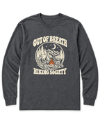 Out of Breath Hiking Society Campfire Night Long Sleeve Shirt - Dark Heather