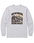 Out of Breath Hiking Society Bear Long Sleeve Shirt - Ash