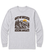 Out of Breath Hiking Society Bear Long Sleeve Shirt - Ash