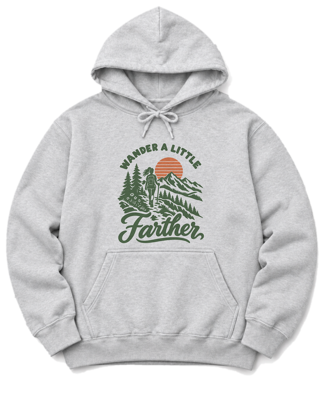Wander a Little Farther Hoodie - Ash