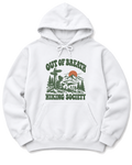 Out of Breath Hiking Society Trail Sign Hoodie - White