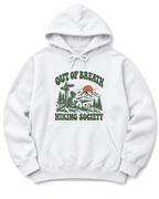 Out of Breath Hiking Society Trail Sign Hoodie - White