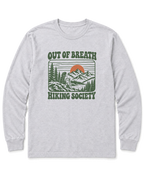 Out of Breath Hiking Society Sunset Long Sleeve Shirt - Ash
