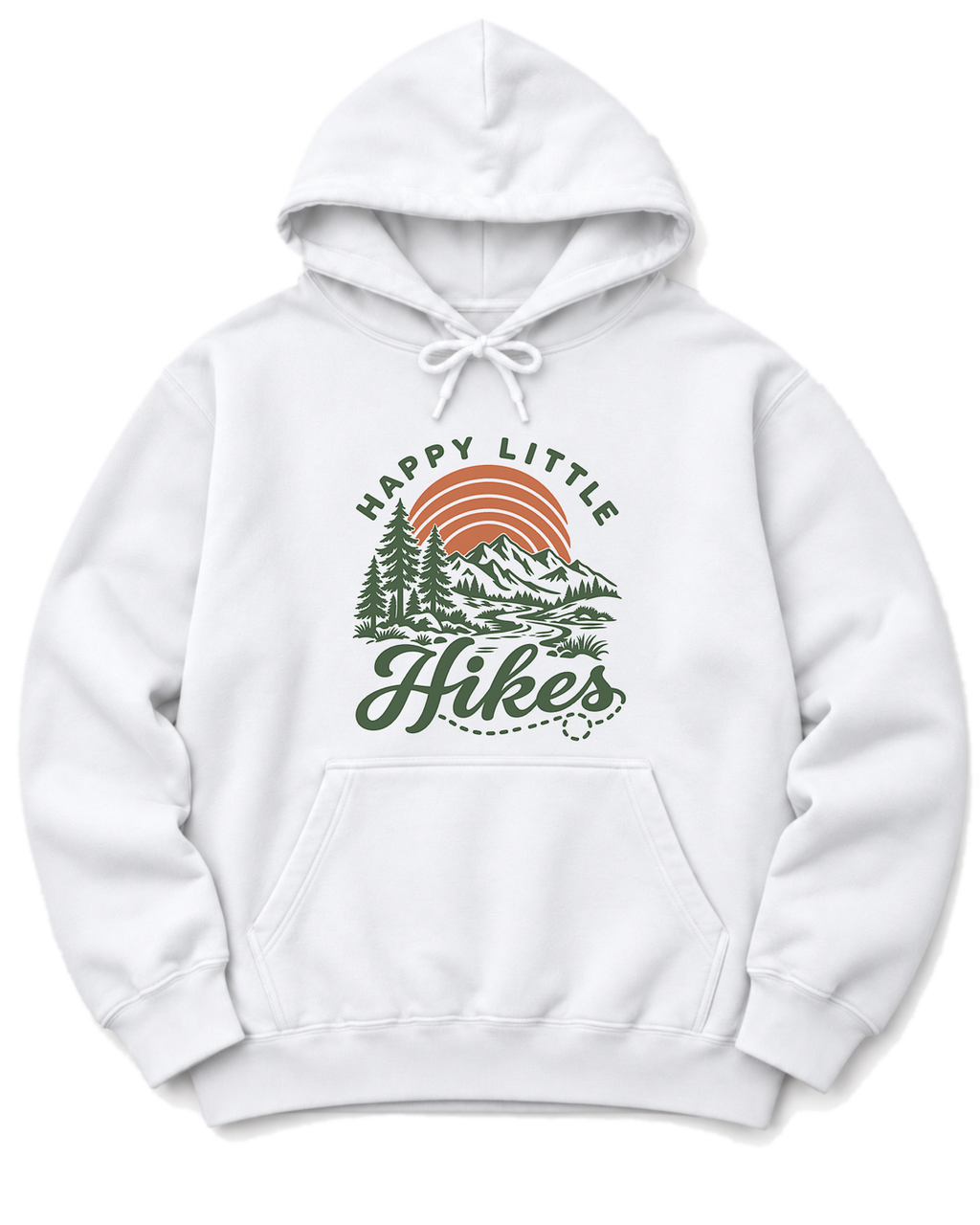 Happy Little Hikes Hoodie - White