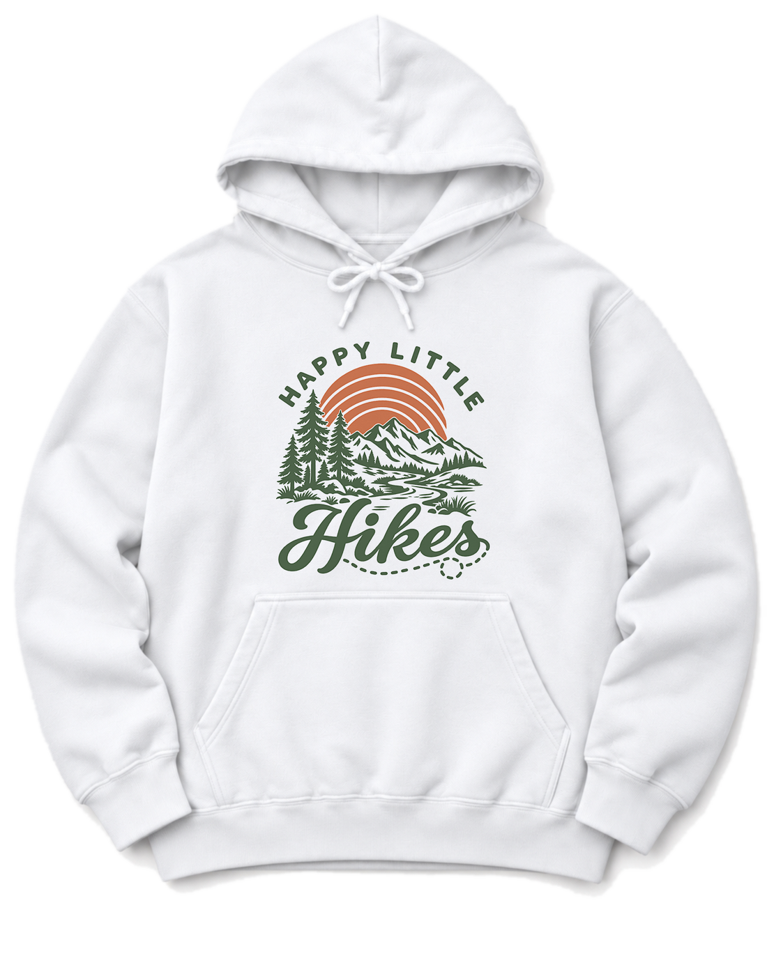 Happy Little Hikes Hoodie - White