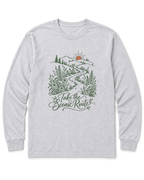 Take the Scenic Route Long Sleeve Shirt - Ash