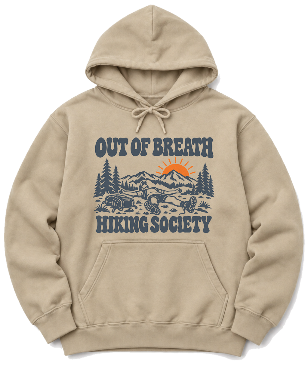 Out of Breath Hiking Society Flat Out Hoodie - Sand
