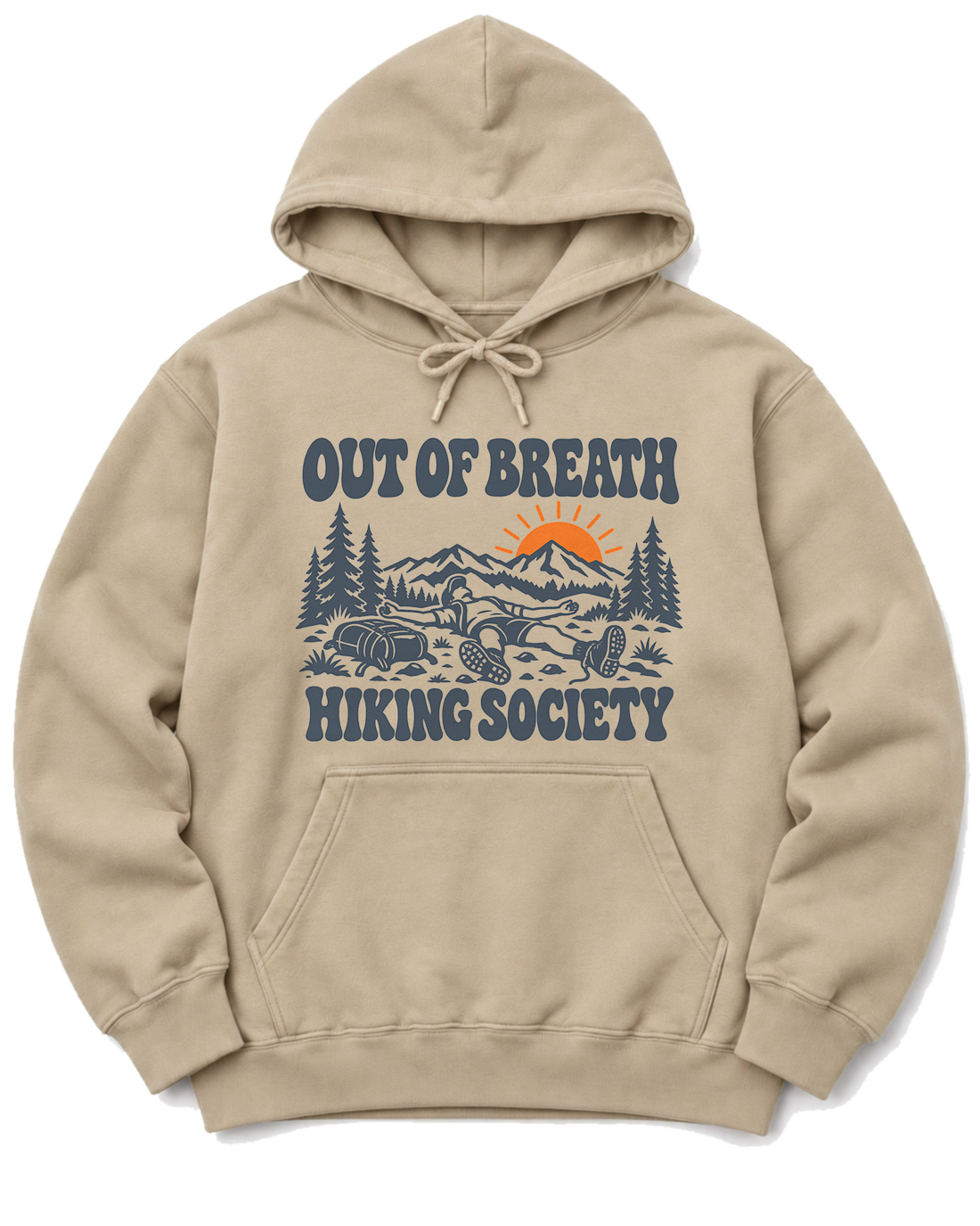 Out of Breath Hiking Society Flat Out Hoodie - Sand