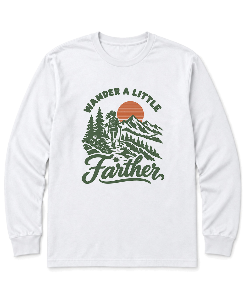 Wander a Little Farther Long Sleeve Shirt - White