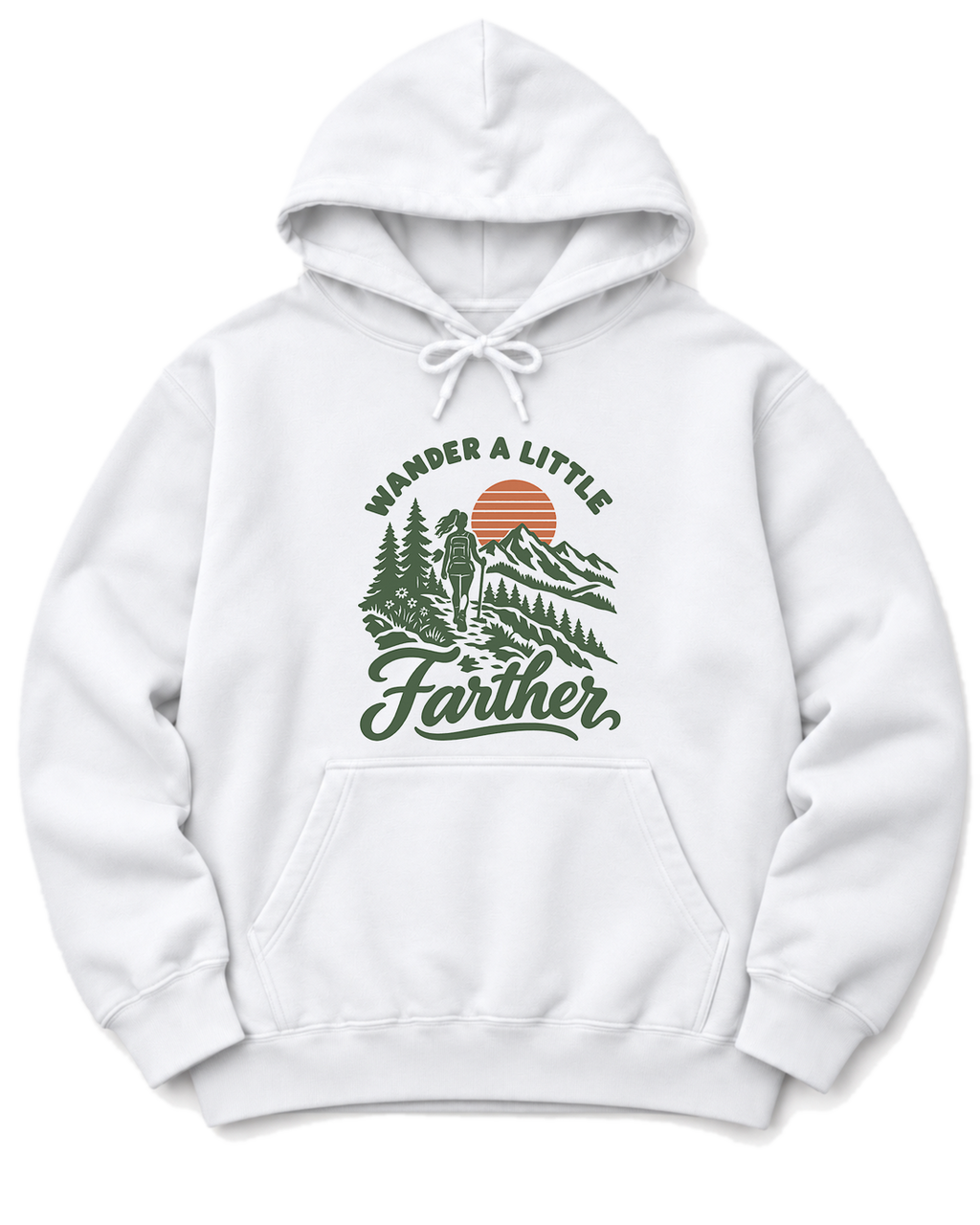 Wander a Little Farther Hoodie - White