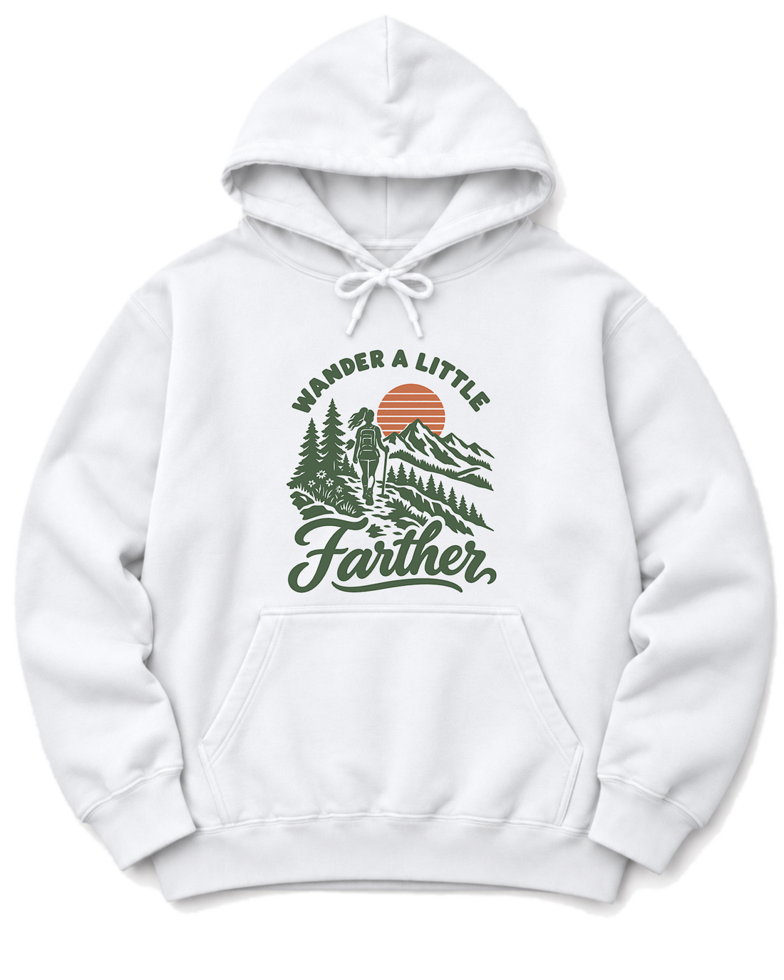 Wander a Little Farther Hoodie - White