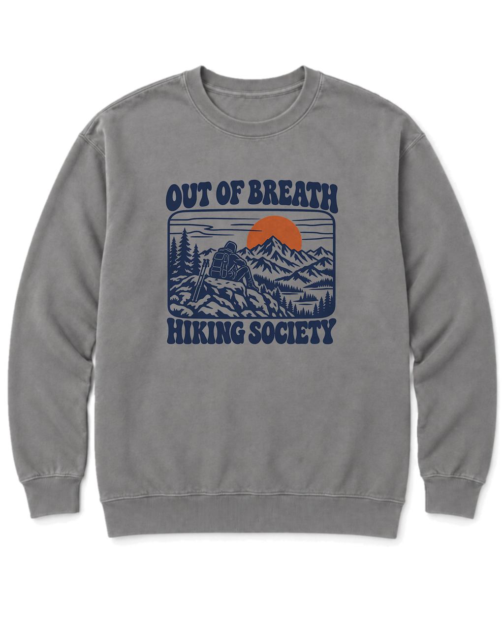 Out of Breath Hiking Society Summit Rest Sweatshirt - Grey
