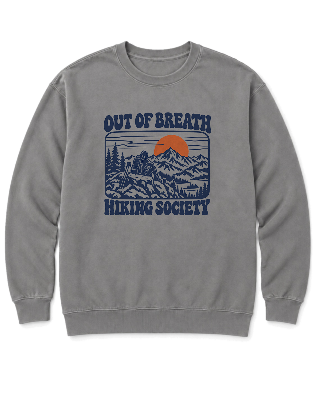 Out of Breath Hiking Society Summit Rest Sweatshirt - Grey