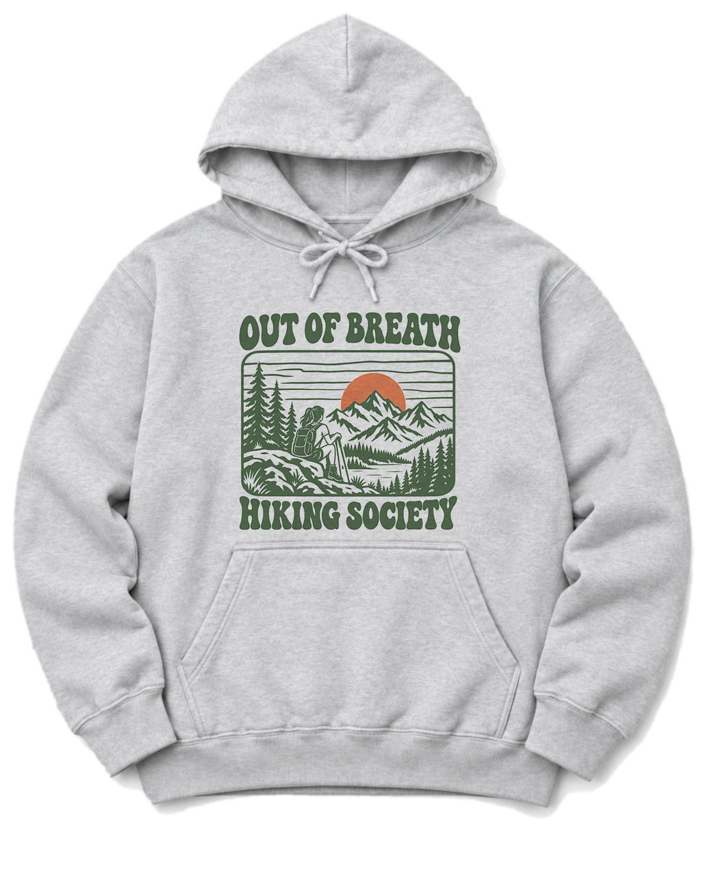 Out of Breath Hiking Society Sunset Hoodie - Ash
