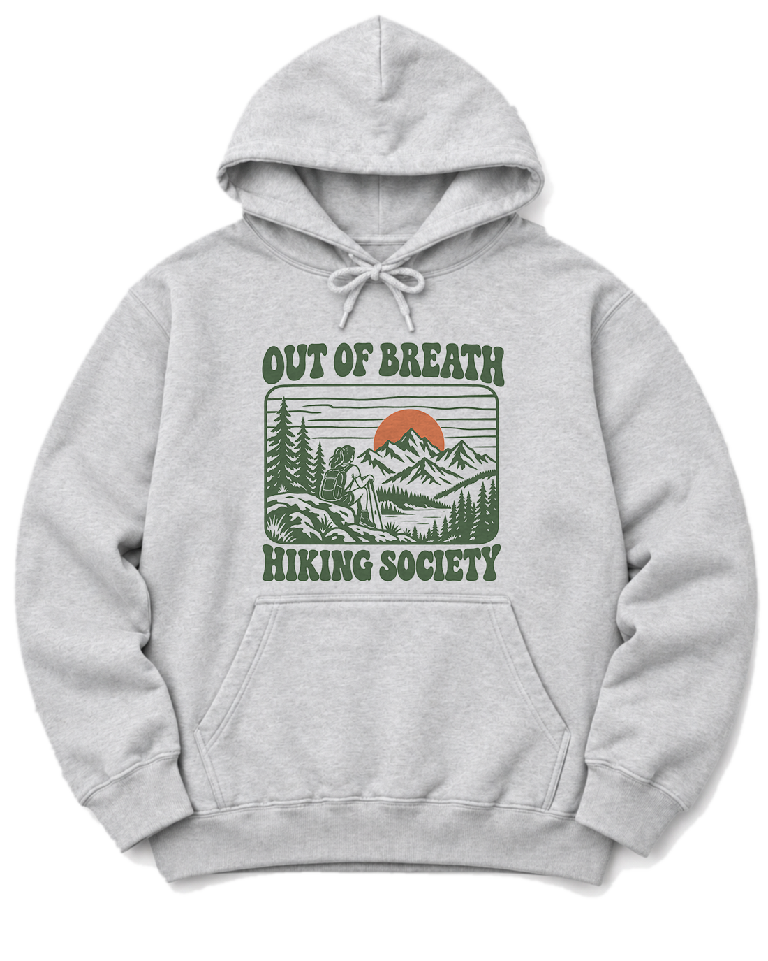 Out of Breath Hiking Society Sunset Hoodie - Ash